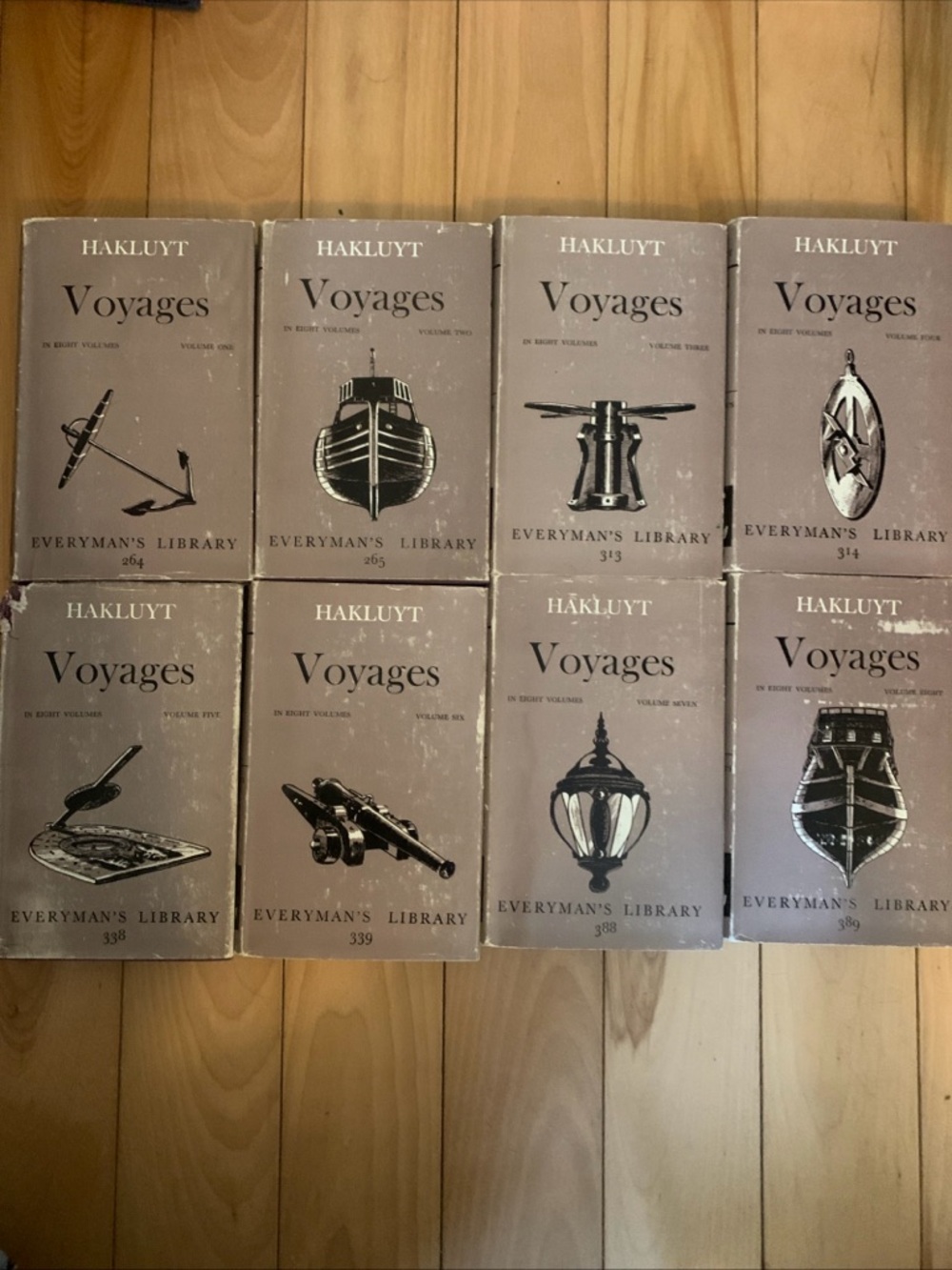 Voyages Hakluyt Everyman’s Library Complete Volume 8 Set Hardcover